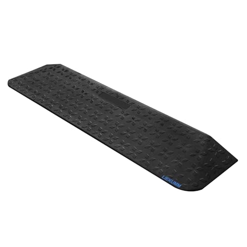 LIEKUMM Rubber Threshold Ramp 5 cm Height, Non-Slip Wheelchair Ramp with Star Pattern, 1000 kg Capacity Kerb Ramp for Doorways, Steps, Kerbs, Scooters, Pushchairs
