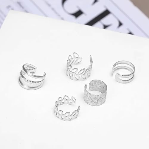 Image of Ear Cuffs Non Piercing 14K Gold Plated Ear Cuff Earrings for Women Trendy Clip on Cartilage Earring Stacks Non Pierced Adjustable Fake Earrings Set Jewelry Christmas Gift 2026 Stocking Stuffers