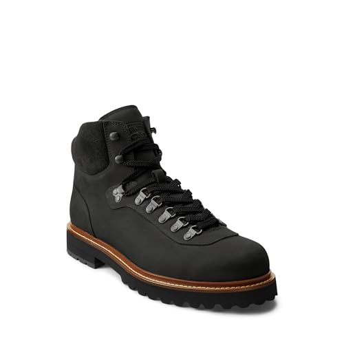 POLO RALPH LAUREN Mens Alpine Leather Trail Boots Black 7.5 Medium