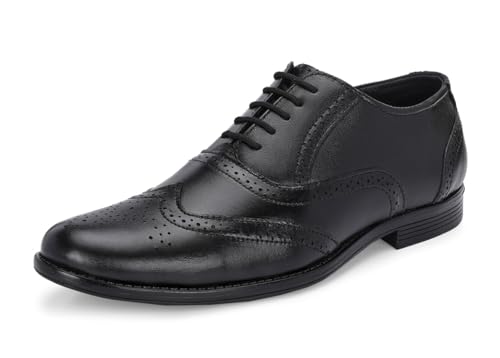 Image of MACTREE Men's Genuine Leather Brogue Lace Up Formal Shoes