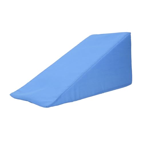 Cryfokt Arm Elevation Pillow, Wedge Pillows, Sleeping Triangle Foam Sponge Support Wedge Elevating Hand Rest, Post Surgery Elevated Surgical Foam Grooved Elbow Sponge for Front Arm Lift, Blue