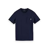 amsterdam shirt shop Amsterdam Blauw Scotch & Soda Mens Fabric Dyed Pocket Tee T-Shirt, Navy 0004, S