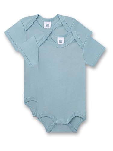 Sanetta Baby-Body halbarm (Doppelpack) Blau | Hochwertiger und...