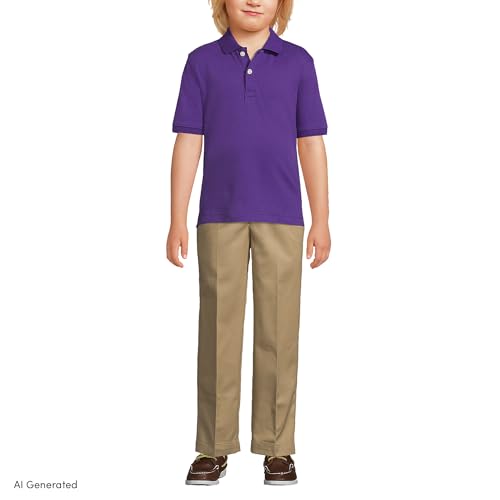 Image of Lands' End School Uniform Kids Short Sleeve Interlock Polo Shirt