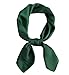 Malixeyunna pure color square scarf head scarf neckerchief for Women 27 by 27 Inch (green)