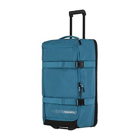 Travelite Kick-Off Trolley, Petrol, 68 cm (Trolley M), Kick Off Trolley Cover