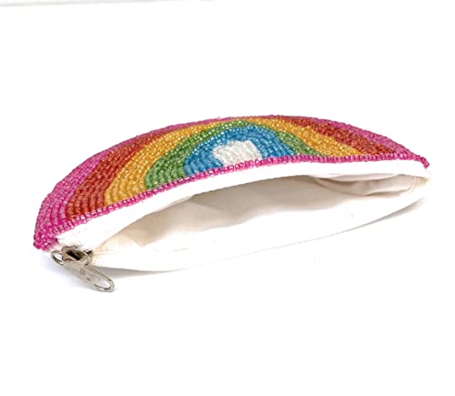Twine And Love Rainbow Coin Purse, Coin Purse Pouch, Beaded Coin Purse, Cute Coin Purse, Beaded Purse, Rainbow Coin Purse, Best Friend Gift, Positive Gifts, Party Favors, Wallets For Her, Multicolor #TOP3