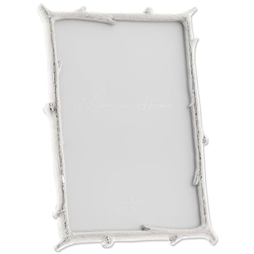 Image of Lawrence Frames 712646 4x6 Silver Metal Natural Branch Design Picture Frame