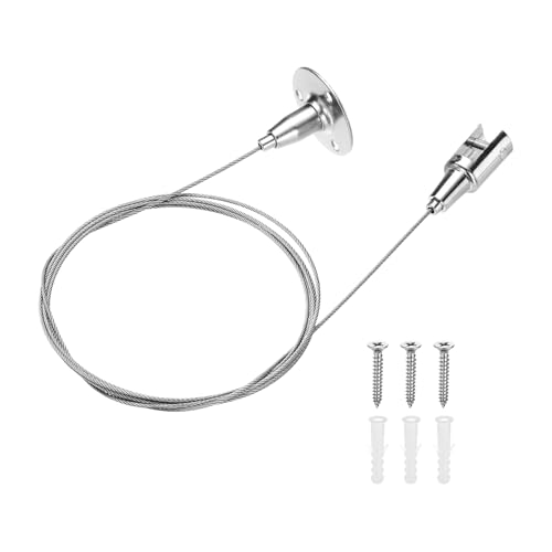 Cable de suspensión de acero inoxidable ajustable uxcell para colgar carteles y luces LED 2