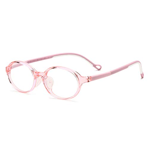 HQPCAHL Anti Blaulicht Brille Blaulichtfilter Brille Kinder Kids Anti-Augen-Belastung Gläser Für Computer, Telefone, TV, Video Gaming Geeignet Für 3-12 Jahre,Rosa Cover
