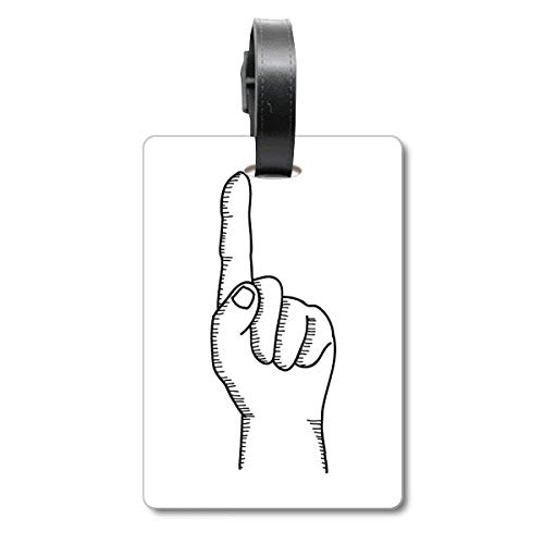 Étiquette d'identification pour valise de voyage Up Gesture motif dessin