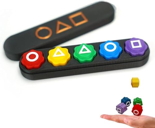Gonggi Game Set – Squid Gong-gi Korean Game,Stone Catching Game, Hand Eye Coordination Training Toys,5 Colorful Marbles, Ideal for Social Play and Skill Development