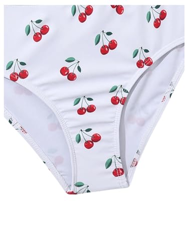 WDIRARA Girl's 3 Piece Swimsuits Fruit Print Halter Swimwear Set Summer Cute Swimsuit with Knot Side Mini Beach Skirt4