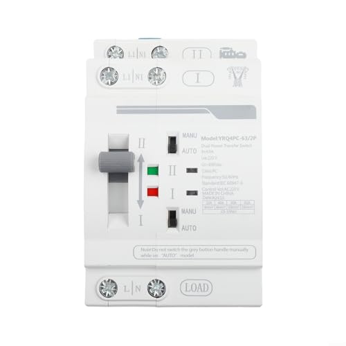 Commutateur De Transfert Automatique 63A 2P 220V - Pour Générateur, UPS, Protection Double Alimentation