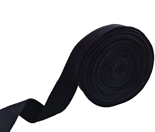 Cinta de sarga de algodón de 10 yardas con patrón de espiga de tela suave, cinta al bies para costura, encuadernación, envoltura de regalos, suministros de costura de tela de bricolaje (1 pulgada
