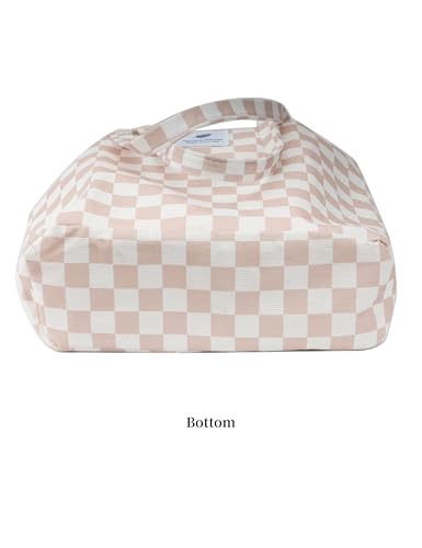 Image of TOPASION Cute Corduroy Tote Bag Canvas Shoulder Handbags for Women Travel Shopping