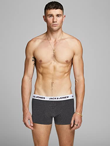 Jack & Jones Herren Jacsolid Trunks 10 Packs Boxershorts, 4x Schwarz, 2x Port Royale, 2 Ivy Green, 2x Dark Grey Melange ,S – Ansicht 5