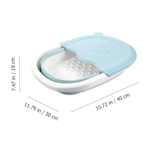 Spa de pies plegable y portátil PACKOVE azul miniatura 3