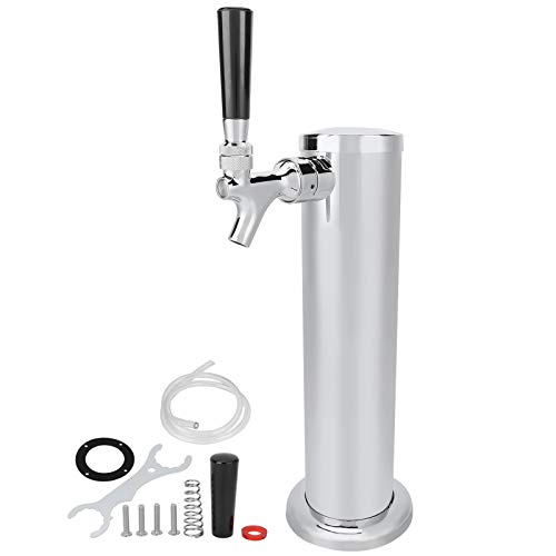 Torre de Cerveza de Barril de Un Solo Grifo, Dispensador de Grifo de Torre de Cerveza de Acero Inoxidable Kit de Torre Kegerator para Elaboración de Cerveza Casera