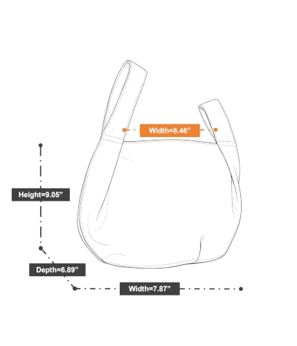 Bolso de mano pequeño de cuero sintético para mujer miniatura 5