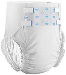 Amazon Brand - Solimo Adult Diapers Tape Style | Medium Size | 10 Count | Waist 28-45 Inch (71-114 cm) | Fast Absorption | Leak Proof | Unisex | For Men & Women