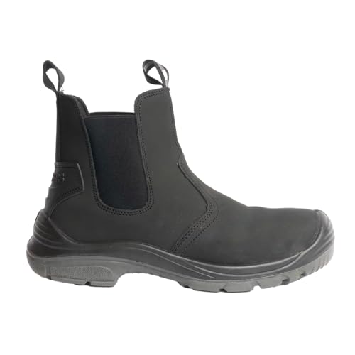 Image of Grafters Steel Toe Safety Dealer Boots (10 UK) (Black)