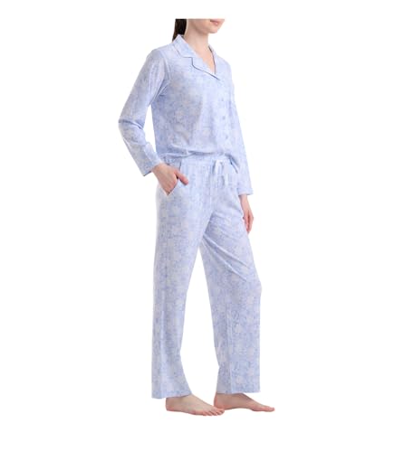 Image of Karen Neuburger Women's Petite Key Item Long Sleeve Girlfriend Printed Pj Set