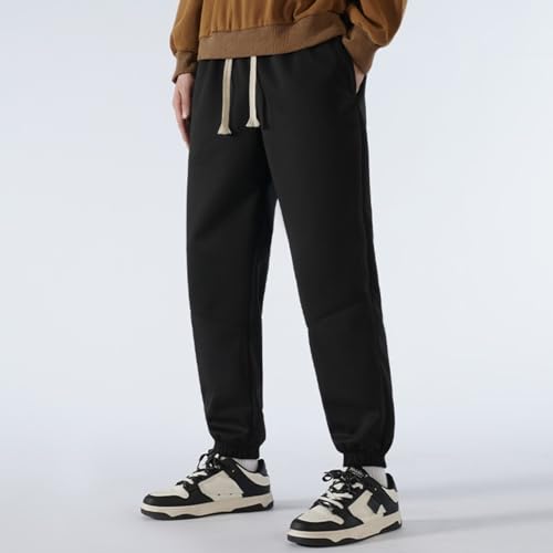 Pantalon de jogging décontracté pour hommes coupe ample coton gris - 6