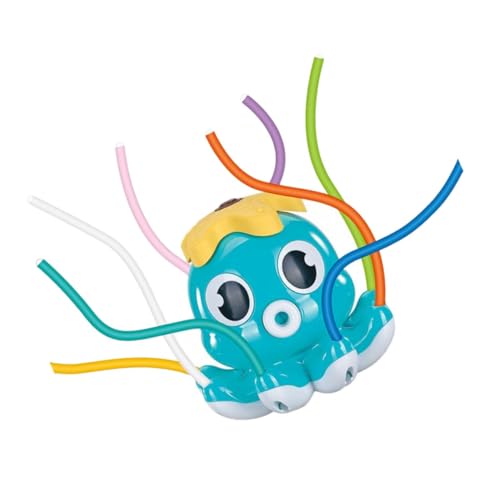 YARNOW 用転式噴水スプリンクラーおもちゃ 屋外水遊び向けカラフル八脚タコ型 幼児用バストイ 夏の芝生散水とプール遊びに