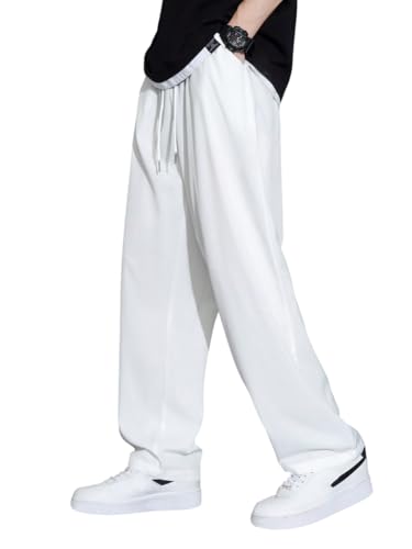 Image of dockstreet Men's /Unisex Open Bottom Drawstring Pure Cotton Stretchable Baggy Jogger Pants