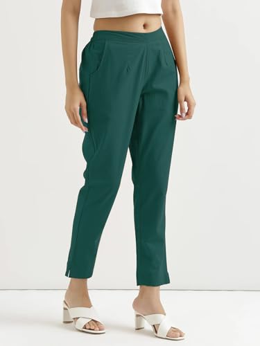 Image of Chiraiyaa Women Cotton Trouser Pant - Versatile Regular Fit for Office, School, and Casual Wear | Pack of 2