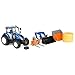 Bruder 09861 New Holland Powerstar T5.120 with Front Loader, Loading Box, Forks and Round Bales