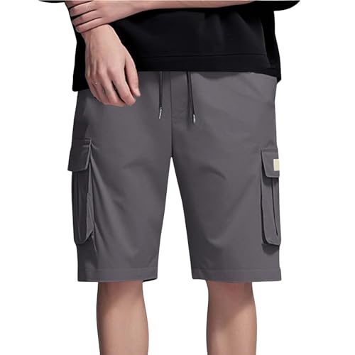Short de randonnée homme cargo stretch pantalon d'extérieur léger taille haute