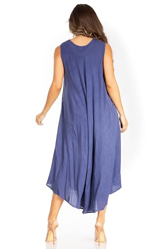 Sakkas Starlight Fourth Women's Tie Dye Caftan Tank Dress/Cover Up Beach Kaftan2