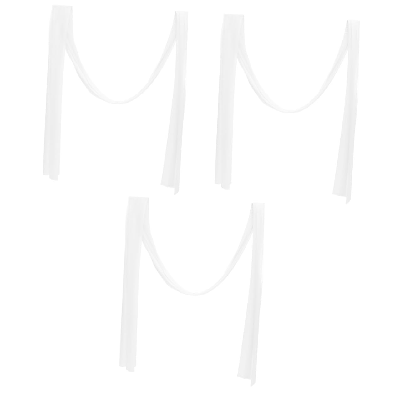 Alipis 3 Pièces Voile De Fond Extérieur Décor De Fête Nuptiale Décor De Fête d'anniversaire Décoration De Cérémonie De Mariage Décoration d'arc De Plafond Rideaux Transparents Rideaux De