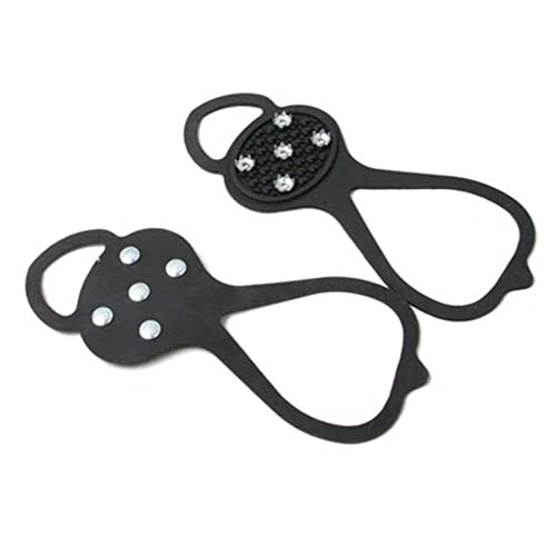 Pyude Ice Snow Grips Pointes de préhension antidérapantes universelles Crampons durables avec Une Bonne élasticité pour Tous Les Types de Chaussures Approvisionnement de Marche de pêche sur Glace Cover