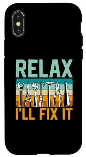 Relax I'll Fix It 鋳掛屋 修理 便利屋 ミスター・フィックス・イット スマホケース iPhone X/XS 用