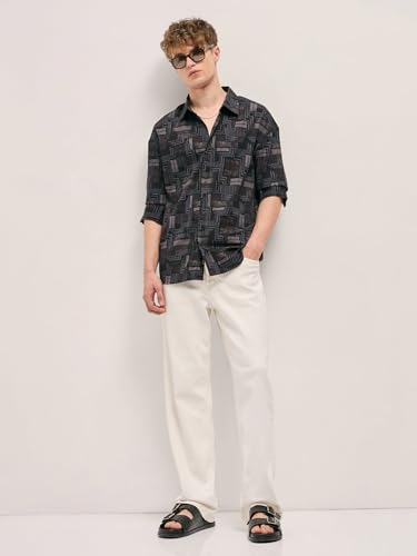 Image of THE BEAR HOUSE Men's Abstract Brushstroke Overshirt