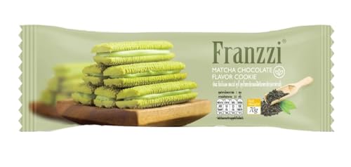 Matcha Chocolate Cookies – Japanese Green Tea & Rich Chocolate Flavor, Soft & Crunchy Texture, (70g Pack) – Gourmet Snack & Dessert Treat