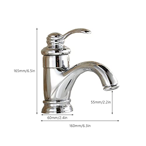 Robinet de lavabo laiton antique mitigeur retro de luxe - 7