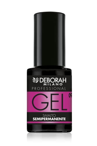 Deborah Milano - Smalto Semipermanente Gel N.09 Ciclamino, Effetto Plumping a Lunga Durata, Dona Unghie Intense e Brillanti, 4.5 ml