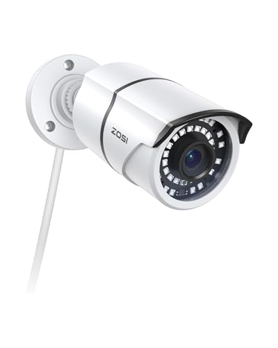 Image of ZOSI 5MP POE Security IP Camera, 3K Waterproof Bullet Camera with 120ft Night Vision for Outdoor Indoor, Only Work PoE NVR Surveillance System (Model:ZR08HN /16HK /16HB)