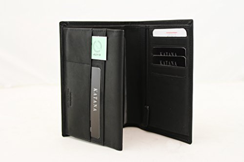 Katana Porte-Feuille Cuir de Vachette Souple Gras K 653017, Noir, Taille Unique, Contemporain