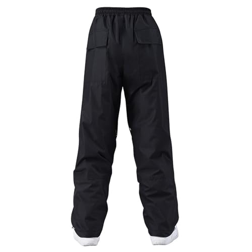 Generisch 2026 Pantalones de esquí cálidos para invierno al aire libre para hombre y mujer, pantalones de esquí de doble tabla, Negro , S - imagen 2