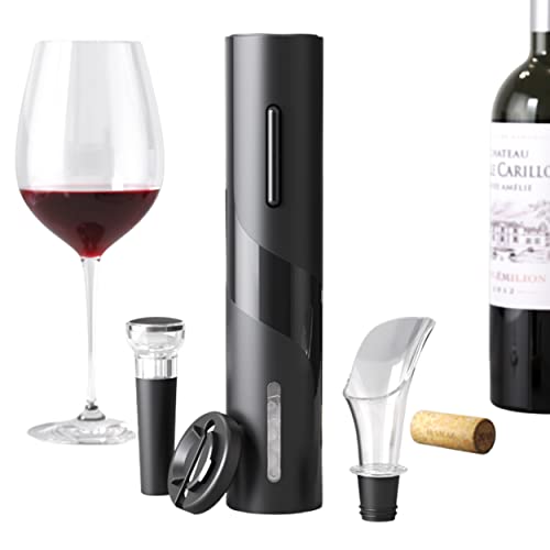 IKLOB Store Set tire-bouchon électrique vin + bouchon aérateur vin + bouchon vide vin élégant + coupe capsules vin - Cadeau : autre bouchon vide différent Cover