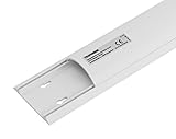 Telefunken C101 Kabelkanal (abgerundete Kabelführung aus PVC, Länge 1m, selbstklebend) weiß