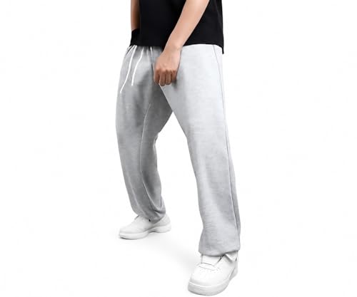 Image of Straight Wide fit Long Length Open Bottom Jogger for Men /Trending Multi Pocket Style, Relaxed Casual Pants for Men