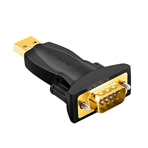 KAHDGSS Adaptador USB 2.0 a RS-232 DB9 de 9 pines PL2303 Chip chapado en oro, macho y hembra opcional