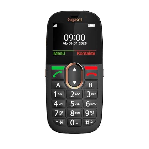 Gigaset GL695 Mobiltelefon – 4G mit Voice over LTE - einfache Bedienung, große Tasten - 2,31" IPS-Display - 1400 mAh Akku - Audio Boost - SOS-Notruftaste - Bluetooth 5.0 - Hörgerätekompatibel, schwarz