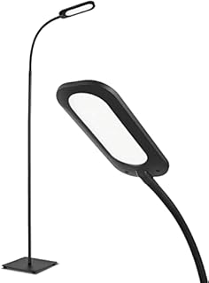 OYU Standing Lamp, Led Floor Lamp with Dimmable Touch Control for Living Room Bedroom, Reading Lamp with 3000-6000K Color Temperatures and 4 Brightness Adjustment, Metal
